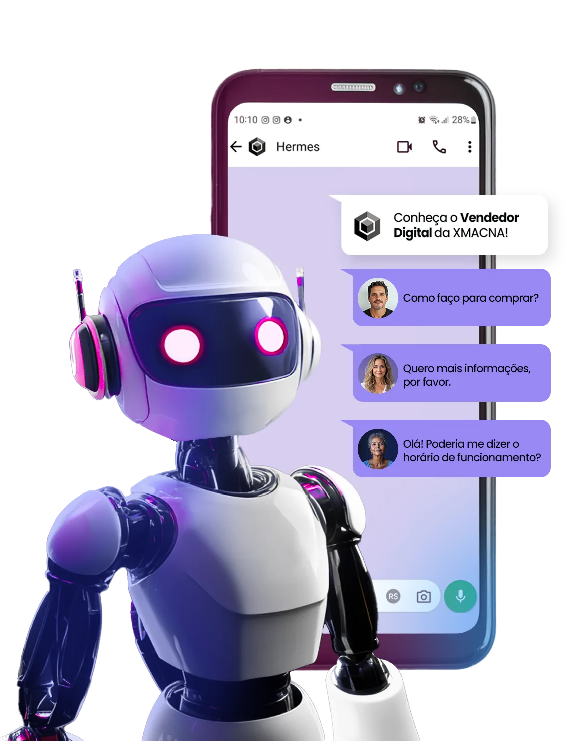 Vendedor Digital da Atma, atendimento com inteligência artificial